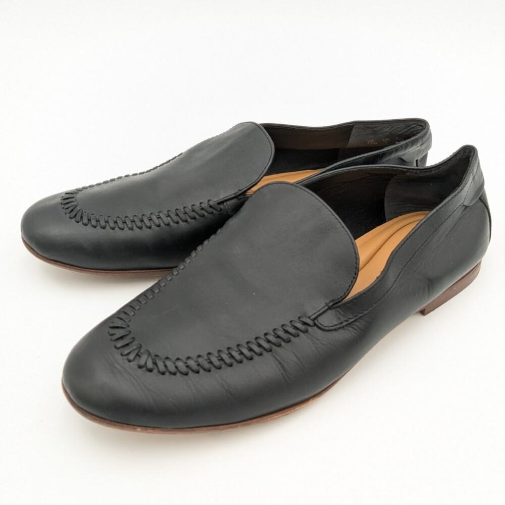 Franco Sarto Flexa Gala Women's Black leather Loafers size US7.5M EU38